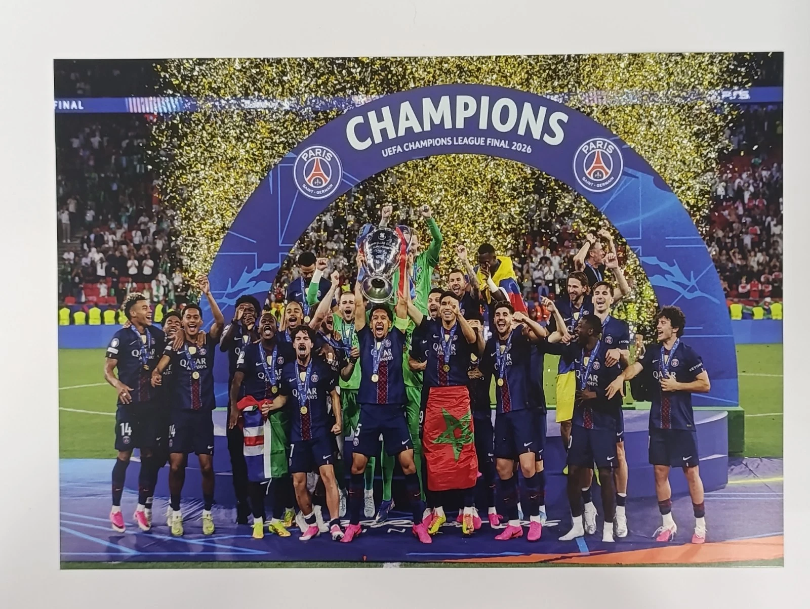 PSG Champions League 2026 Winners Poster football wall art ⭐️🏆⭐️🔴🔵