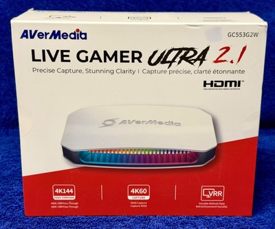 AVerMedia Live Gamer Ultra 2.1 HDR HDMI 4K Capture Card GC553G2 White NEW SEALED
