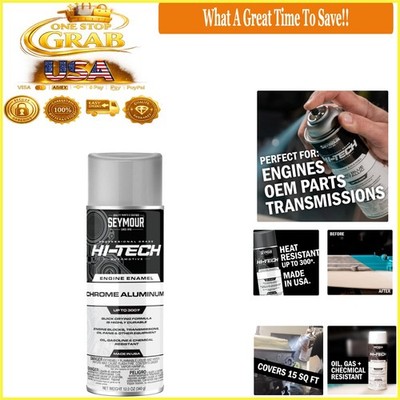 Hi-Tech Chrome Aluminum Engine Spray Paint 12oz Heat Resistant Metal Finish