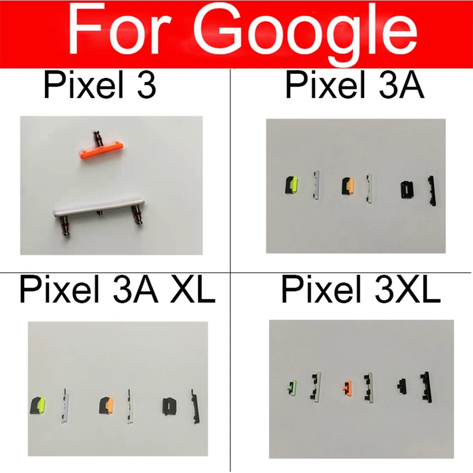 Power On/Off Volume Side Button Keys For Google Pixel 3 3XL 3A 3AXL Repairs AAU - Image 3 of 4