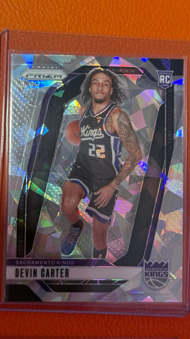 Devin Carter 2024-25 Panini Basketball Prizm Prizm Ice #231 Sacramento Kings