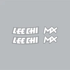 Lee Chi -  MX Caliper decals in White - old school bmx