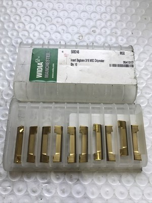 Widia Manchester 508246  Dogbone 3/16 WOC Chipmaker M50 Carbide Inserts Qty 10