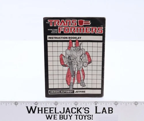Jetfire Instructions Manual Booklet 1984 Hasbro G1 Transformers Vintage Figure