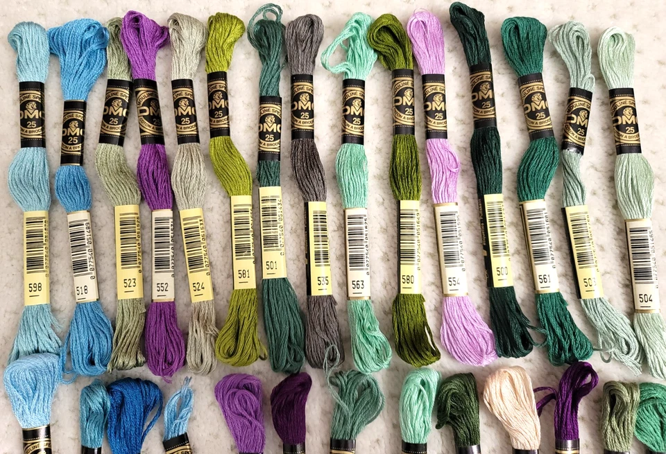 NEW DMC Floss Variegated 28 Skeins Cross Stitch Embroidery Thread colors listed - Image 2 of 3