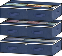 Unterbett Aufbewahrungsbox 3Er Set Stauraum Organizer Mit ReißVerschluss Und Gri
