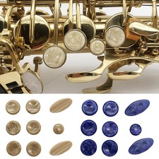 9 Pcs Saxophone Key Buttons Inlays for Alto Tenor Soprano Sax Replacement Parts