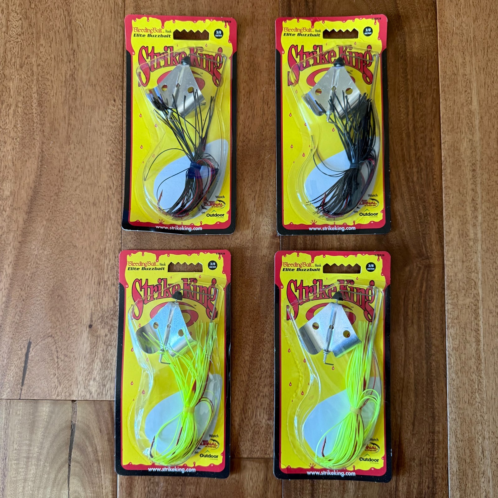 Strike King Bleeding Bait Elite Buzzbait Fishing Lure 3/8 oz (4 Pack) - Image 1