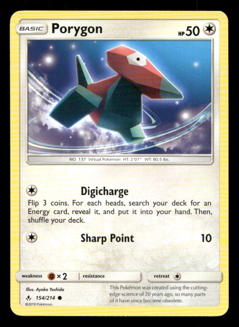 Porygon 154/214 Unbroken Bonds NM/M Pokemon