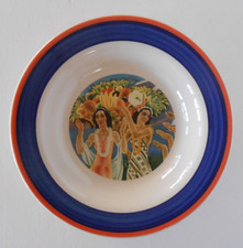 RARE HAWAIIANA WARE Rim Soup Pasta Bowl 9" Island Feast Eugene Savage HLC