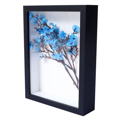 KAPIX Small Shadow Box 4x6 Picture Frame with HD Plexiglass Deep 4x6, Black 