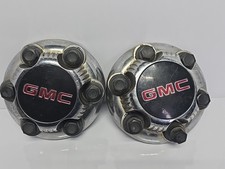 GMC Sierra 2500 3500 OEM 8 Lug Wheel Center Caps Pair GM Chrome 15712373 Factory