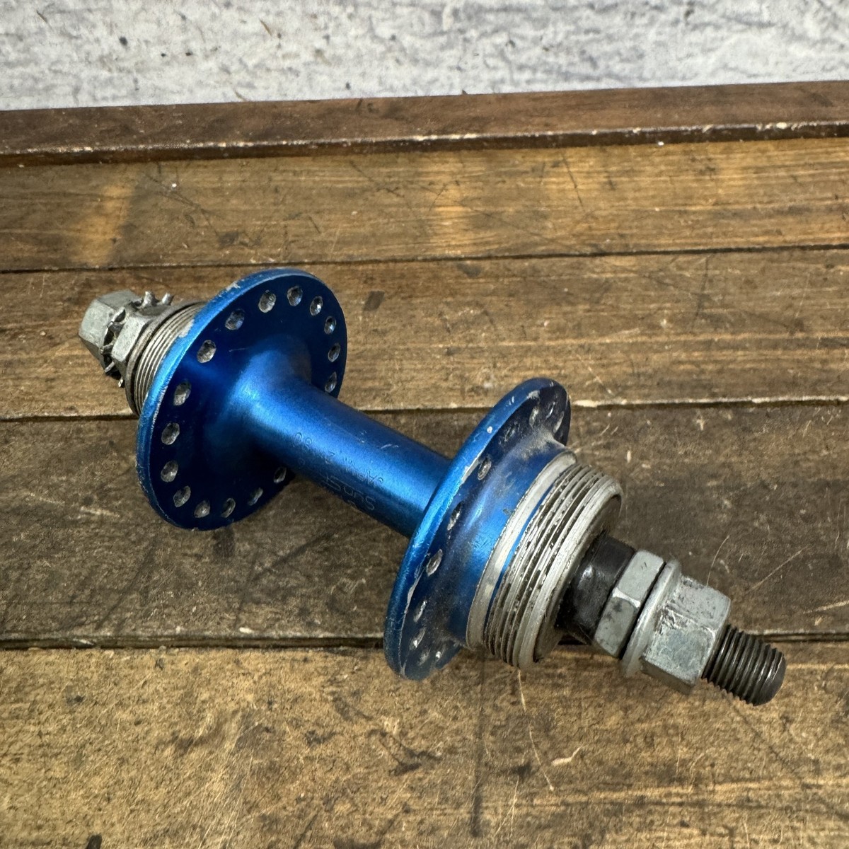Vintage Sunshine BMX Rear Hub 36H Nutted Blue Japan 1980 Old