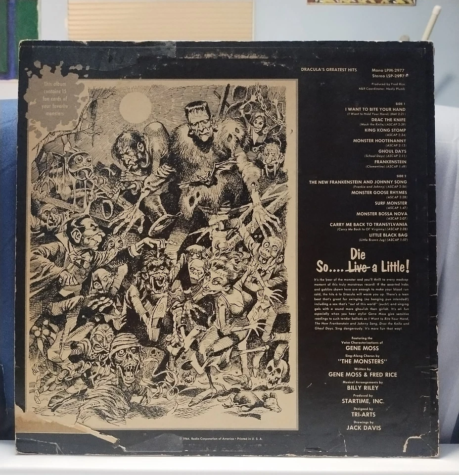 DRACULA'S GREATEST HITS Gene Moss-Billy Lee Riley SCARCE 1964 RCA/VICTOR LP Hear - Image 3 of 4