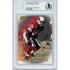Aeneas Williams Signed 1998 Skybox Premium #169 Card AUTO Beckett Slab Cardinals