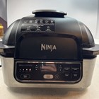 Ninja Foodi AG302 Indoor Electric Grill Air Fry Black Silver Fryer + Pot