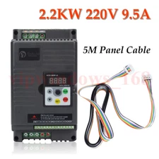 2.2KW VFD INVERTER 3HP VARIABLE FREQUENCY DRIVER INVERTER &5METER CABLE FOR CNC