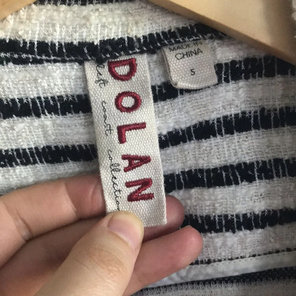 Полосатый мотоциклетный жилет Anthropologie Dolan Ellis. Твидовый размер S. Длинная леска. - Изображение 4 из 4