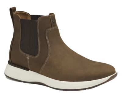 JOHNSTON MURPHY MENS SHOE 9.5 M BROWN SUEDE PULL ON BOOT BOOTIE STRETCH CHELSEA Men main image 4
