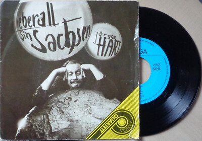 7''  Amiga QuSL JÜRGEN HART Ieberall sin Sachsen 5 56 223 DDR 1989 King Ewald ...