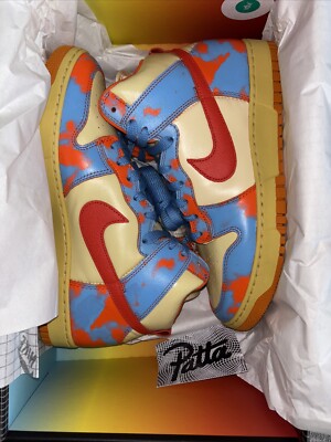 Size 11.5 - Nike Dunk 1985 High Orange Acid Wash