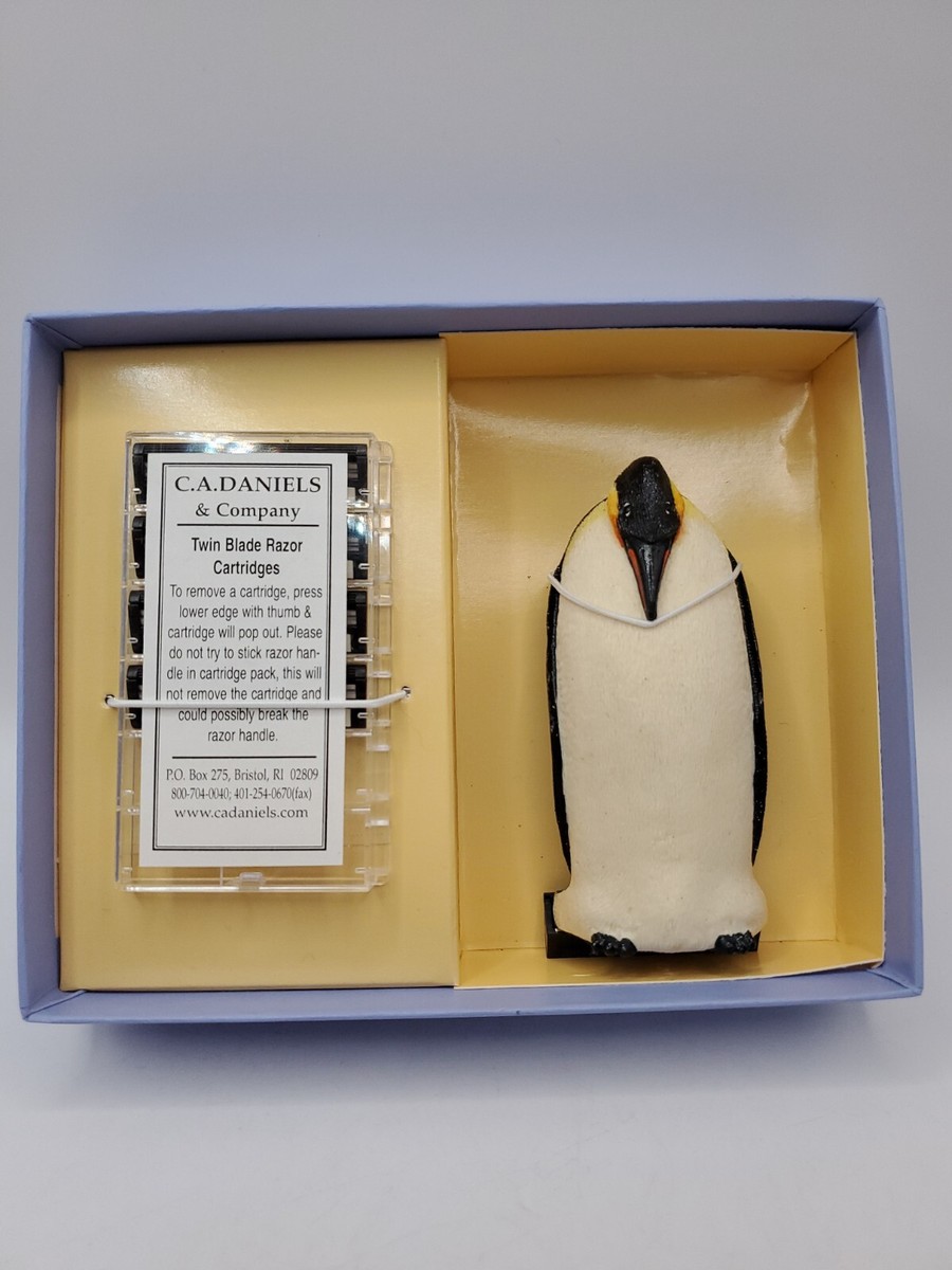 Vintage Penguin Razor Set with Refills Novelty C A Daniels & Co | eBay