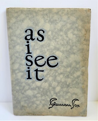 #ad #ad HILLS BROS COFFEE Coleman Cox 1931 As I See It Booklet San Francisco Antique $15.99