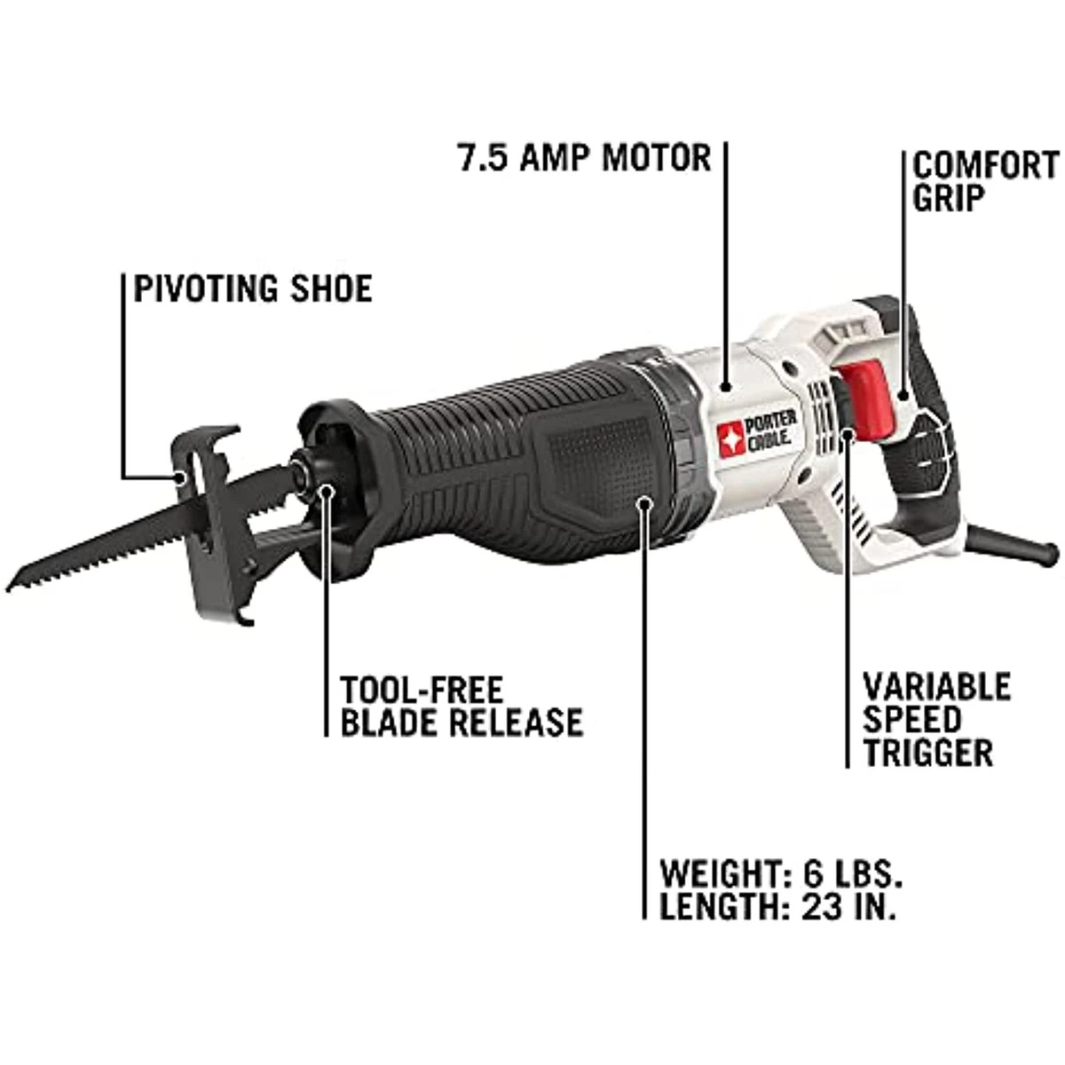 Porter cable 7.5 on sale amp reciprocating saw