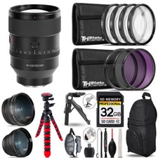 Sony FE 135mm f/1.8 GM Lens - 3 Lens Kit Tripod Backpack - 32GB Kit
