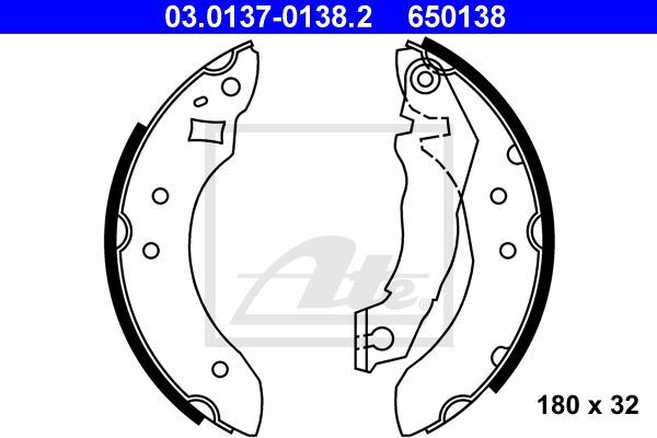 Kit mâchoires de frein arrière pour Ford Escort III et IV essences et diesel