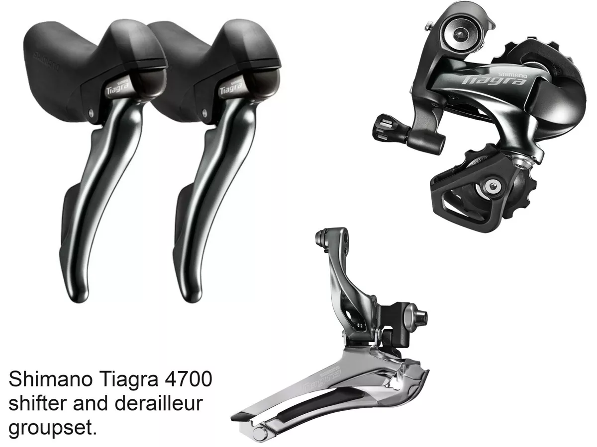 Shimano Tiagra 4700 shifters and derailleur groupset double 10 speed