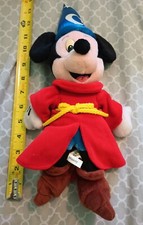 Mickey Mouse Fantasia Sorcerer 12  Plush Stuffed Toy Wizard Walt Disney World