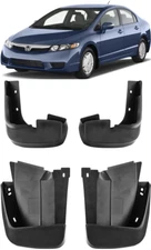 Genuine Front & Rear Splash Guards Mud Flaps For 2006-2011 Honda Civic Sedan