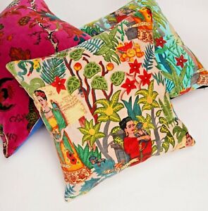 Frida Kahlo Velvet Cushion Cover Mexico Muertes Decorative Pillow case 50*50cm Frida Kahlo Velvet Cushion Cover Mexico Muertes Decorative Pillow case 50*50cm