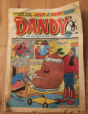 Comic Book - Dandy - Your New Years Resolution - Keep a Dandy Handy 