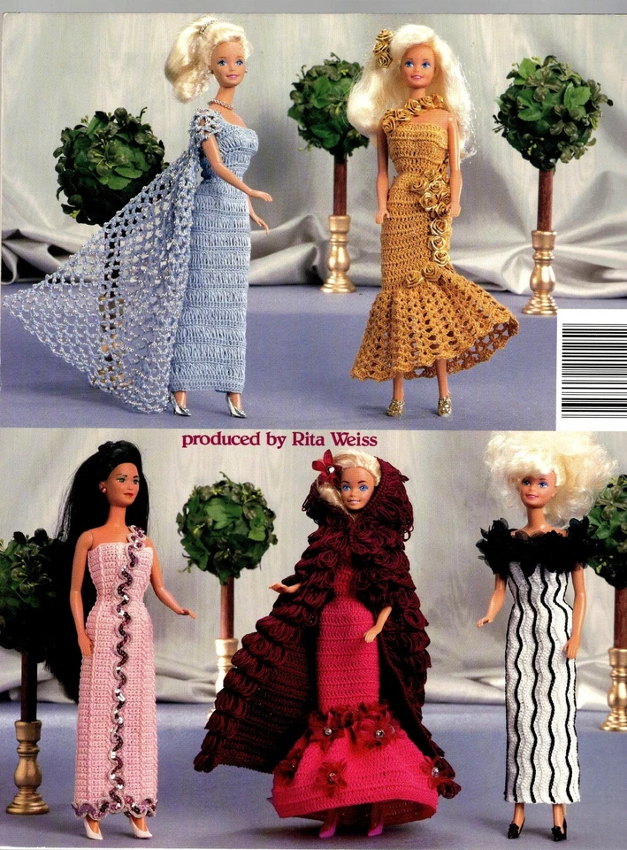 Designer Gowns Fashion Doll Crochet Booklet American School of Needlework 1125 - Image 2 of 2
