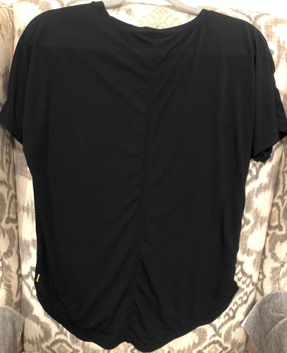 Lucy Activewear T-Shirt Women’s Rounded Hem Oversized Black Athletic Medium - Picture 2 of 8