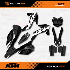 Gray & White Shift Graphics Kit fits KTM 13-15 SX SXF XC XCF 125 250 300 450