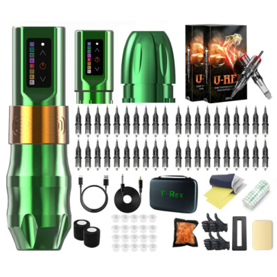 ティ*　タトゥーマシン T-Rex Professional Wireless Tattoo Pen Machine Kit Coreless Motor