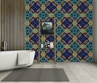3D Blue Diamond Tiles R9105 Wallpaper Wall Mural Self-adhesive Removable Luna