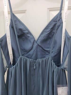 azazie bridesmaid dress Twilight Blue Custom Fit, 31/25/32.5 Mid length New  tags | eBay