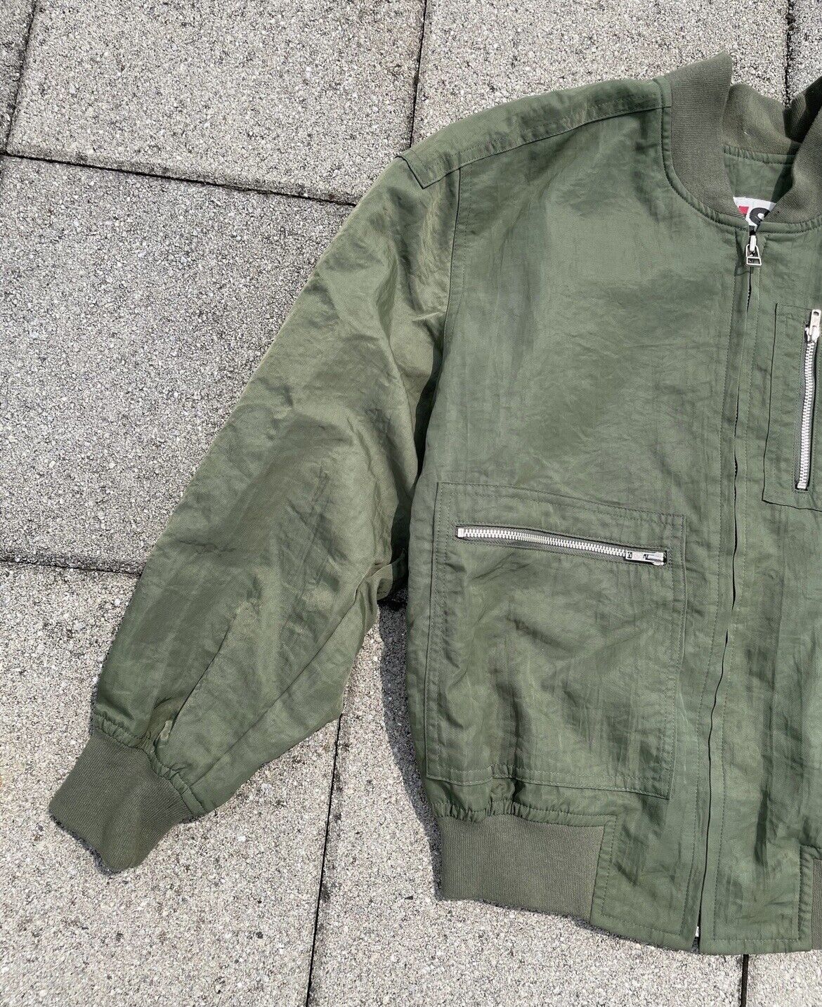 Issey Miyake Vintage IS sport MA1 bomber jacket olive green medium