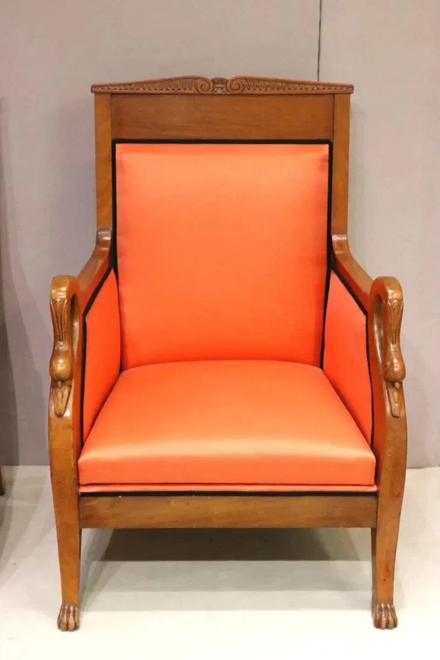 Par de sillones franceses antiguos de caoba Foto 3 de 4