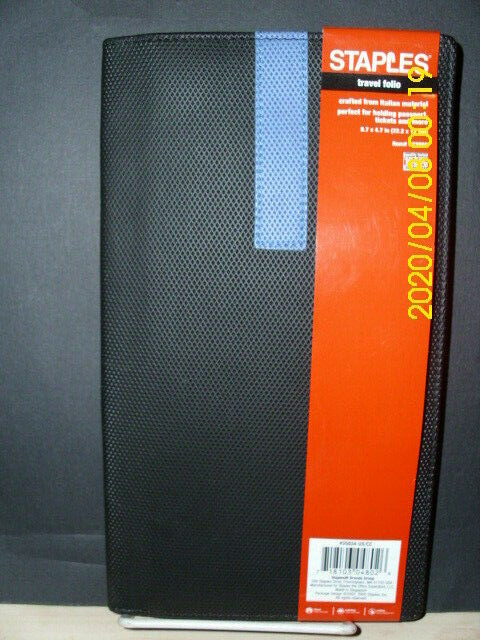 Slim Black Travel Wallet Passport Holder Envelope Style Brand New-image