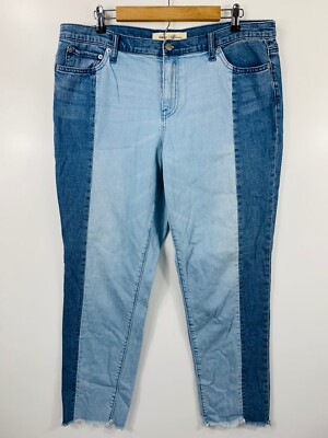 GAP Women's Jeans Pants Size 33 Tall Denim Blue Colorblock