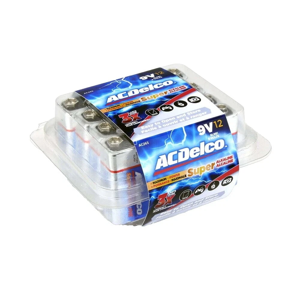 ACDelco 9 V Alkaline Single Use Batteries
