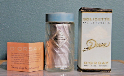 Vintage 1947 RARE and NIB! NOS D'orsay Divine Solidette 1.5 oz. Eau de Toilette