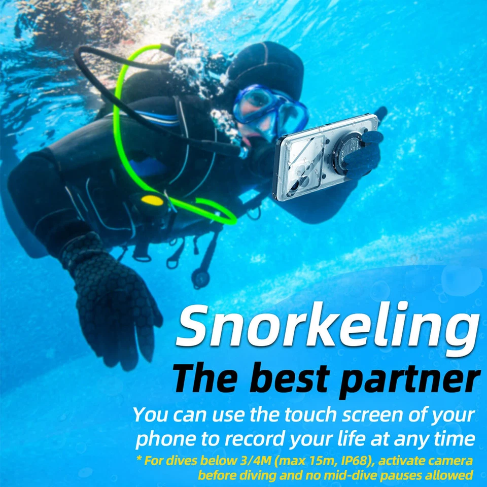 Waterproof Self Check Case Cover For Samsung Galaxy S24/S23/S22/S21 Ultra A15 5G - Image 2 of 4