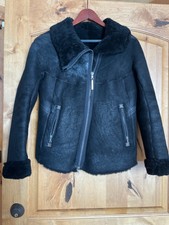 Issac Sellam Experience Shearling Coat Ladies Size 40