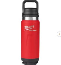Packout Red 24 oz. Insulated Bottle chug W/Chug Lid Milwaukee 48-22-8396R